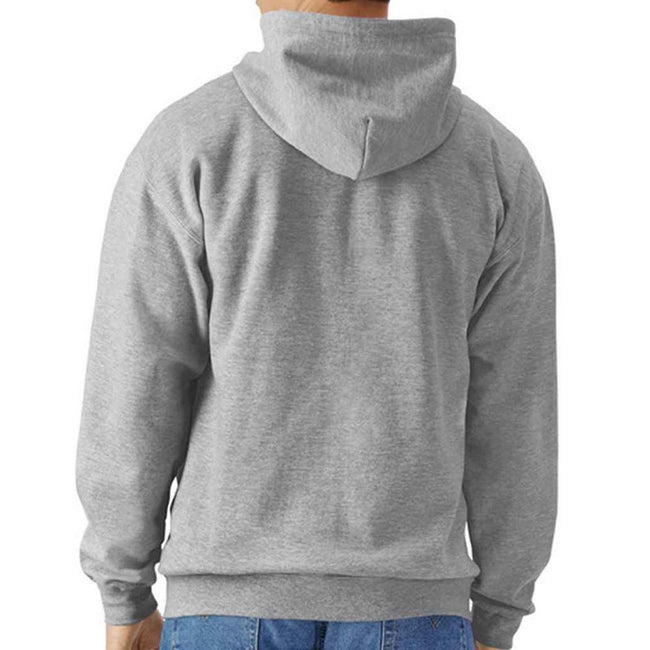 Sports Grey - Back - Gildan Mens Softstyle Midweight Full Zip Hoodie