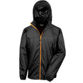 Black-Orange - Front - Result Urban Unisex Adult Stowable HDI Quest Jacket