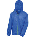 Royal Blue-Lime - Front - Result Urban Unisex Adult Stowable HDI Quest Jacket