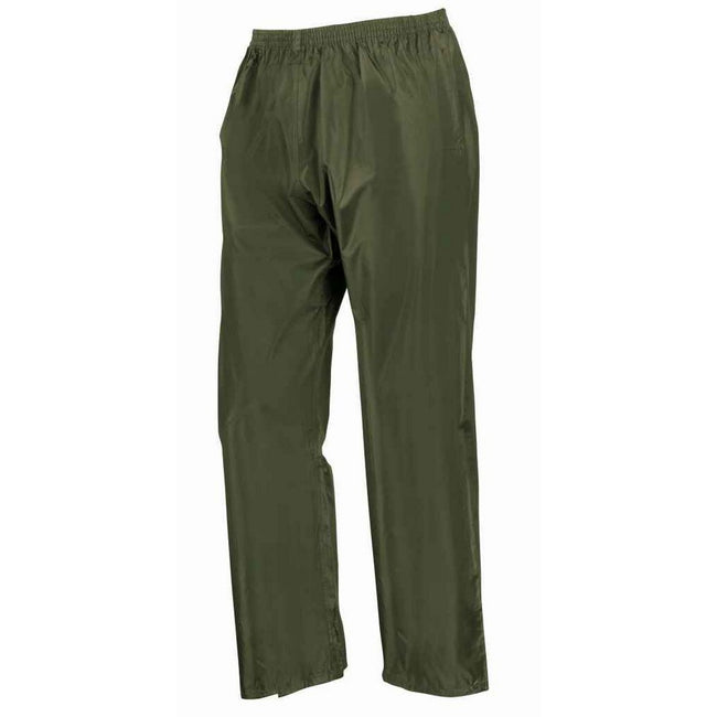 Olive - Side - Result Unisex Adult Waterproof Jacket And Trousers Set
