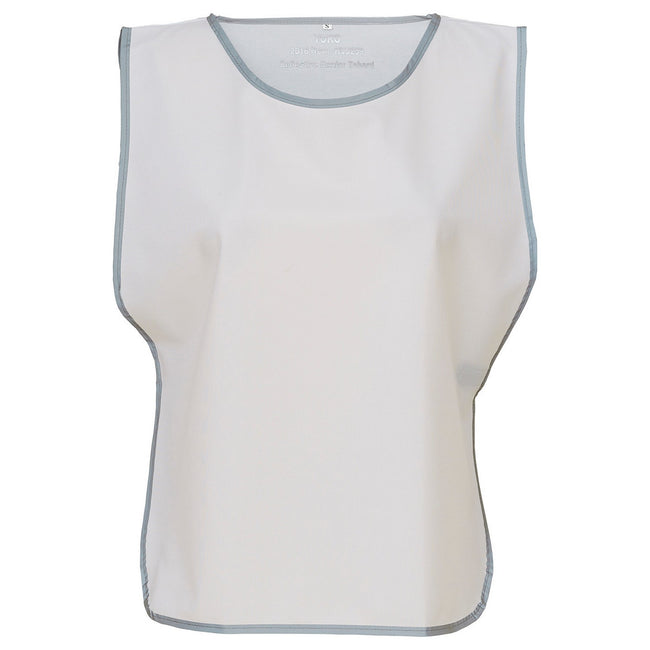 White - Front - Yoko Unisex Adult Hi-Vis Reflective Detail Tabard