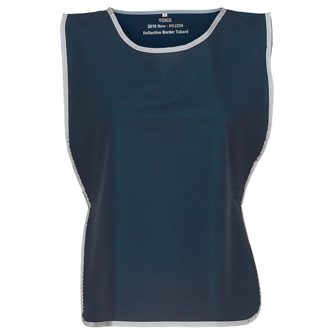 Navy - Front - Yoko Unisex Adult Hi-Vis Reflective Detail Tabard