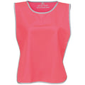 Pink - Front - Yoko Unisex Adult Hi-Vis Reflective Detail Tabard