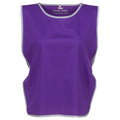 Purple - Front - Yoko Unisex Adult Hi-Vis Reflective Detail Tabard