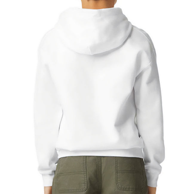 White - Back - Gildan Childrens-Kids Softstyle Ringspun Cotton Midweight Hoodie