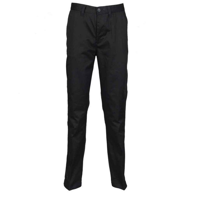 Black - Front - Henbury Mens Flat Fronted Trousers