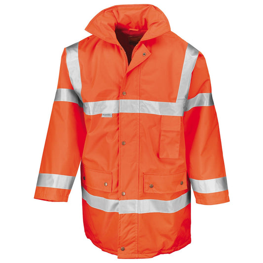 Orange - Front - SAFE-GUARD by Result Unisex Adult Safety Jacket