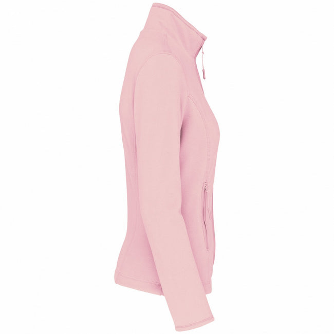 Pale Pink - Side - Kariban Womens-Ladies Maureen Microfleece Jacket