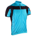 Aqua-Black - Front - Spiro Mens Bikewear Cycling Jersey