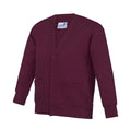 Burgundy - Front - Awdis Childrens-Kids Academy Cardigan