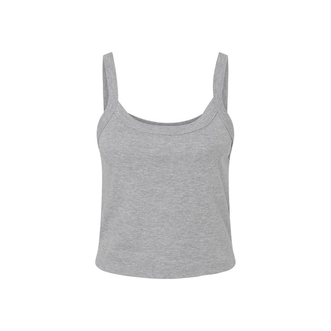 Athletic Heather Grey - Front - Bella + Canvas Womens-Ladies Spaghetti Strap Tank Top