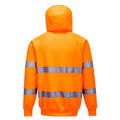 Orange - Back - Portwest Unisex Adult Hi-Vis Safety Hoodie