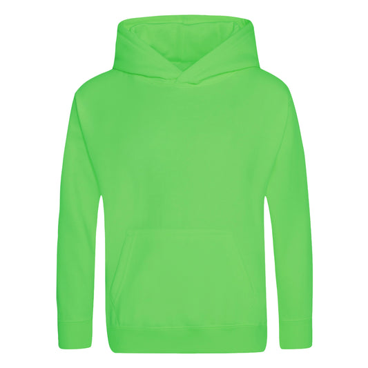 Electric Green - Front - Awdis Childrens-Kids Electric Hoodie