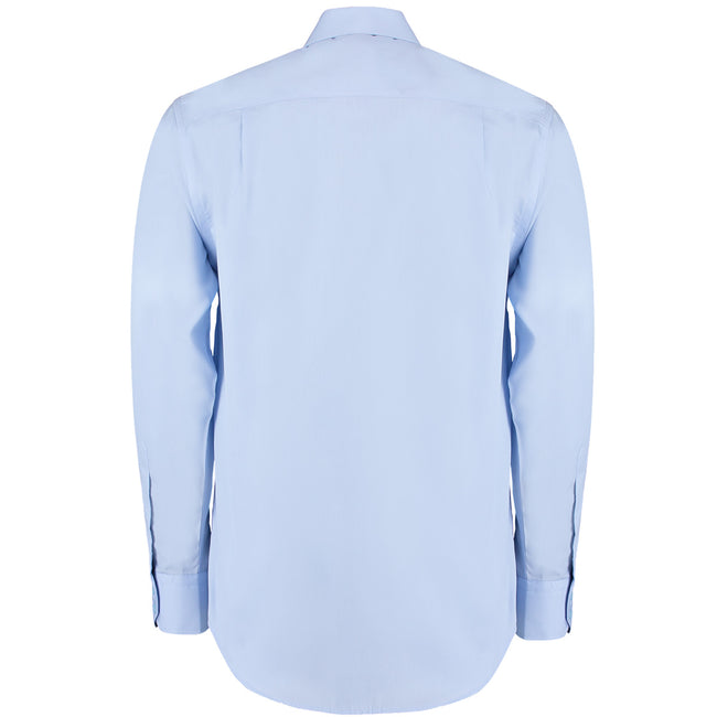 Light Blue - Back - Kustom Kit Mens Premium Corporate Non-Iron Shirt