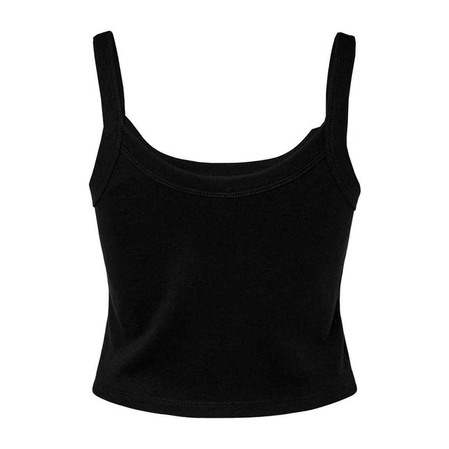 Solid Black - Back - Bella + Canvas Womens-Ladies Spaghetti Strap Tank Top