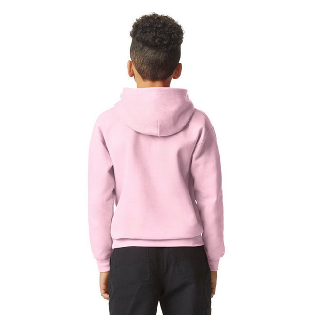 Light Pink - Back - Gildan Childrens-Kids Softstyle Plain Midweight Hoodie