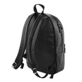 Black - Back - Bagbase Unisex Adult Faux Leather Backpack