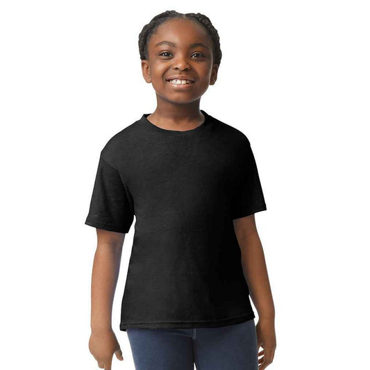 Black - Front - Gildan Childrens-Kids Cotton Lightweight T-Shirt