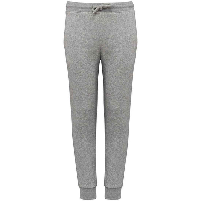 Moon Grey-Heather - Front - Native Spirit Childrens-Kids Eco Friendly Jogging Bottoms