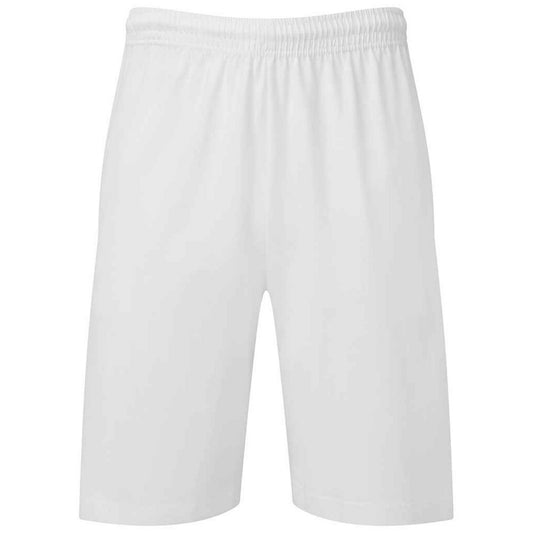 White - Front - Fruit of the Loom Mens Iconic 195 Jersey Shorts