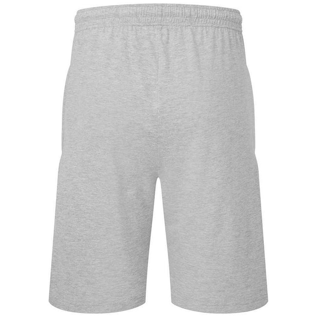 Heather Grey - Back - Fruit of the Loom Mens Iconic Jersey Shorts