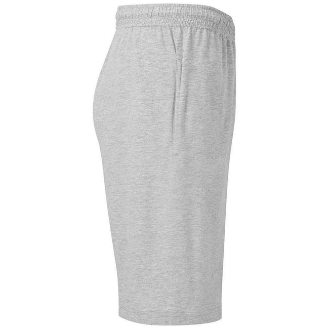 Heather Grey - Side - Fruit of the Loom Mens Iconic Jersey Shorts