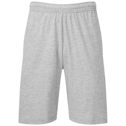 Heather Grey - Front - Fruit of the Loom Mens Iconic Jersey Shorts