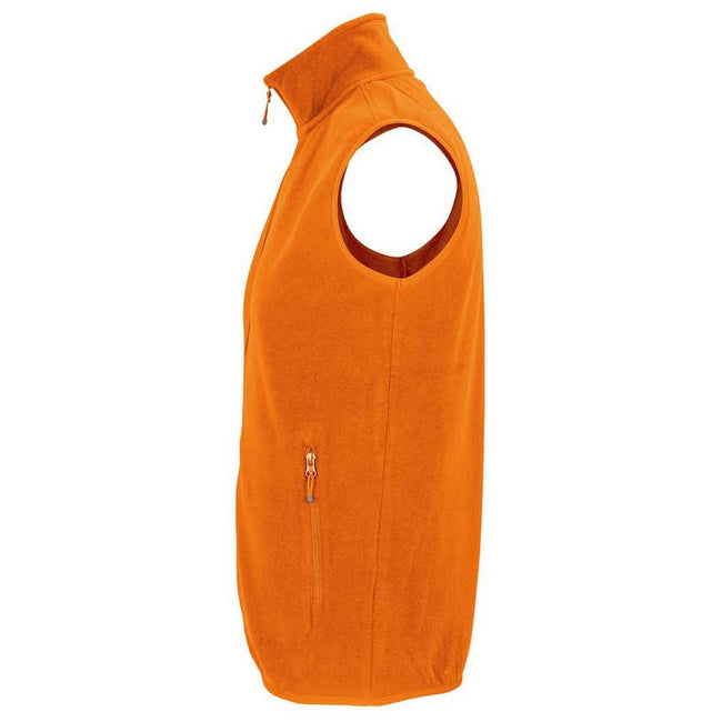 Orange - Side - SOLS Unisex Adult Factor Microfleece Recycled Body Warmer