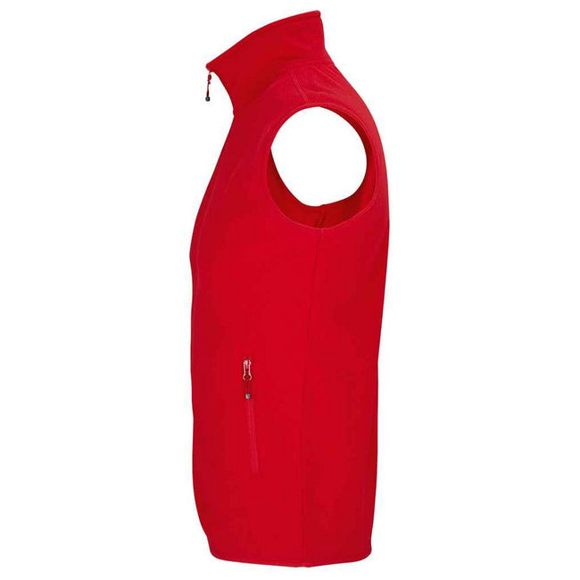 Red - Side - SOLS Unisex Adult Factor Microfleece Recycled Body Warmer