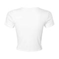 Solid White Blend - Back - Bella + Canvas Womens-Ladies Micro-Rib Crop Top