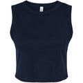 Solid Navy - Front - Bella + Canvas Womens-Ladies Muscles Micro-Rib Tank Top