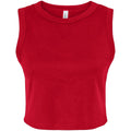 Solid Red - Front - Bella + Canvas Womens-Ladies Muscles Micro-Rib Tank Top