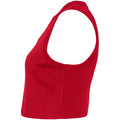 Solid Red - Side - Bella + Canvas Womens-Ladies Muscles Micro-Rib Tank Top