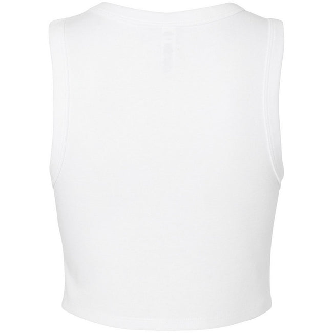 Solid White - Back - Bella + Canvas Womens-Ladies Muscles Micro-Rib Tank Top