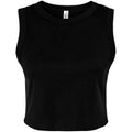 Solid Black - Front - Bella + Canvas Womens-Ladies Muscles Micro-Rib Tank Top