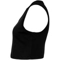 Solid Black - Side - Bella + Canvas Womens-Ladies Muscles Micro-Rib Tank Top
