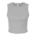 Athletic Heather Grey - Front - Bella + Canvas Womens-Ladies Muscles Micro-Rib Tank Top