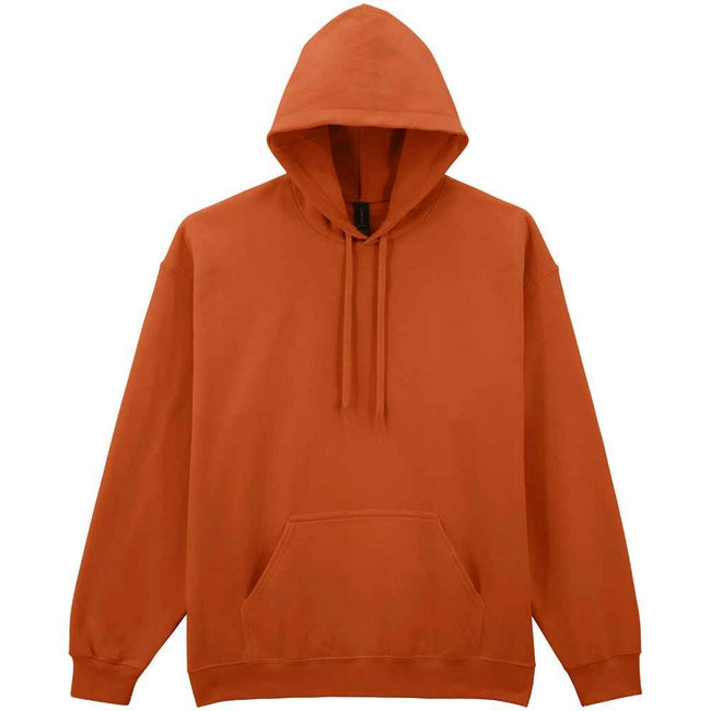T Orange - Front - Gildan Mens Midweight Soft Touch Hoodie