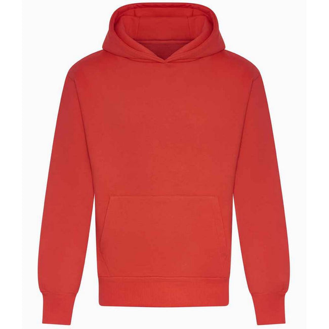 Soft Red - Front - Awdis Unisex Adult Signature Heavyweight Hoodie
