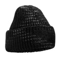 Midnight Haze - Back - Beechfield Unisex Adult Patch Chunky Knit Beanie