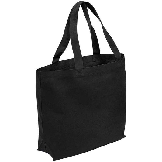 Black - Front - Brand Lab Plain Oversized Tote Bag