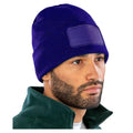 Royal Blue - Back - Result Genuine Recycled Printers Double Knit Recycled Beanie