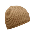 Biscuit - Front - Beechfield Childrens-Kids Organic Cotton Beanie