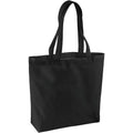 Black - Front - Brand Lab Plain Organic Oversized Tote Bag