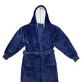 Navy - Back - Brand Lab Unisex Adult Hooded Cuffed Robe