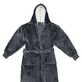 Charcoal - Back - Brand Lab Unisex Adult Hooded Cuffed Robe