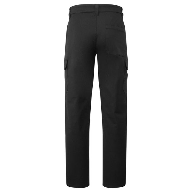 Black - Back - Premier Unisex Adult Premier Stretchchecker Cargo Trousers