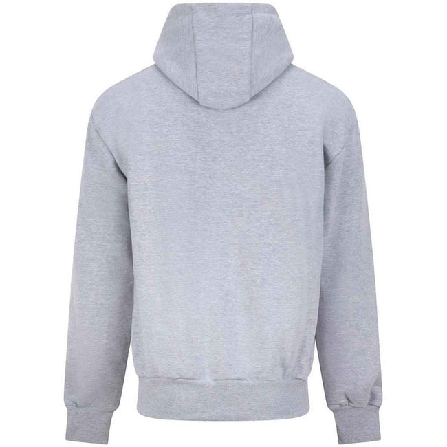 Heather Grey - Back - Awdis Unisex Adult Signature Heavyweight Full Zip Hoodie