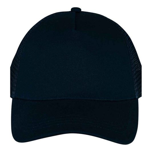 Black - Front - Native Spirit 5 Panel Trucker Cap