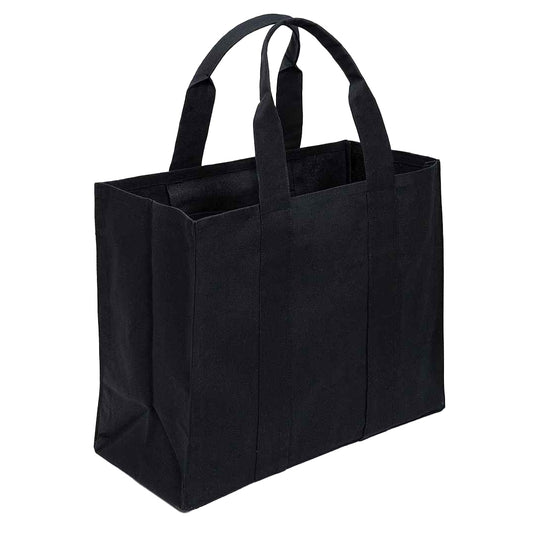 Black-Black - Front - Brand Lab Wrap Canvas Tote Bag